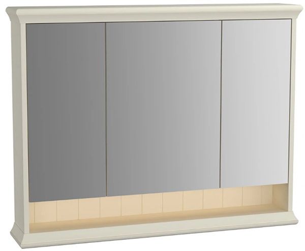 Vitra 62236 Valarte Aydınlatmalı Dolaplı Ayna 100 Cm Mat Fildişi