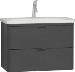 VitrA 56146 Nest Trendy Lavabo Dolabı 2 Çekmeceli 80 Cm P.Antrasit