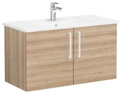 Vitra Root Flat 66314 Lavabo Dolabı,Kapaklı,100cm,Doğal Meşe
