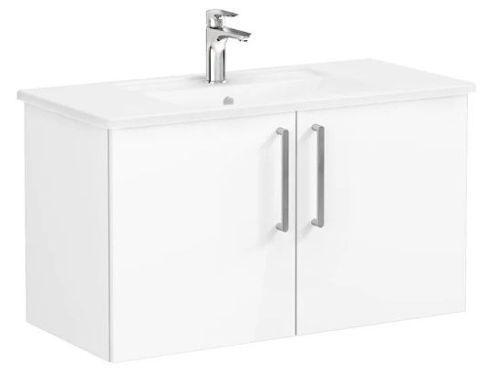 Vitra Root Flat 66318 Lavabo Dolabı,Kapaklı,100cm,P.Beyaz