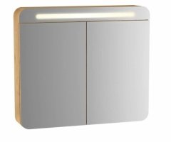 Vitra 60896 Sento Aydınlatmalı Dolaplı Ayna 80 Cm Açık Meşe
