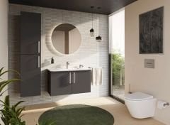 Vitra Root Flat 68167 Lavabo Dolabı,Kapaklı,100cm,M.Fırtına Gri