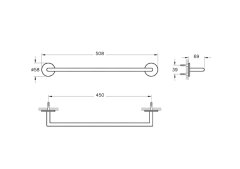 VitrA A4488634 Origin Uzun Havluluk, Fırçalı Nikel