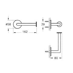 VitrA A44887 Origin Tuvalet Kağıtlığı, Krom