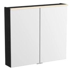 Vitra Metropole Edge Dolaplı Ayna 80 cm, Siyah Meşe
