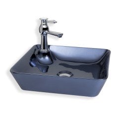 Lena E-4620L Tezgah Üstü Lavabo Metalik Lacivert