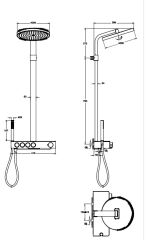 VitrA A47313 Prime Round 300 Termostatik Banyo Bataryalı Krom