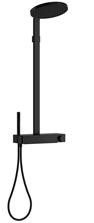 VitrA A4731336 Prime Round 300 Termostatik Banyo Bataryalı Siyah