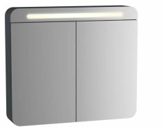 Vitra 61680 Sento Aydınlatmalı Dolaplı Ayna 80 Cm Mat Antrasit