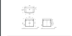 Vitra 60809 Sento Lavabo Dolabı 80 Cm Kapaklı Mat Antrasit