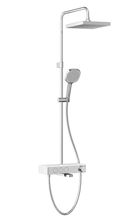 VitrA A47310 Core Square Termost.Banyo Bataryalı Duş Sistemi Krom