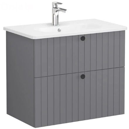 Vitra Root Groove 69438 Lavabo Dolabı,80 Cm Mat Gri - Etkin Tasarım