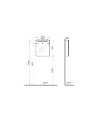 Vitra 60895 Sento Aydınlatmalı Dolaplı Ayna 60 Cm Açık Meşe Sol