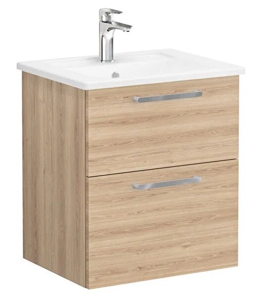 Vitra Root Flat 66290 Lavabo Dolabı,Çift Çekmece.60cm Doğal Meşe