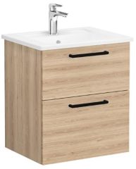 Vitra Root Flat 66290 Lavabo Dolabı,Çift Çekmece.60cm Doğal Meşe