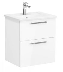 Vitra Root Flat 66294 Lavabo Dolabı,Çift Çekmece.60cm Parlak Beyaz