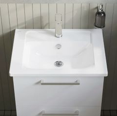 Vitra Root Flat 66294 Lavabo Dolabı,Çift Çekmece.60cm Parlak Beyaz