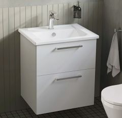 Vitra Root Flat 66294 Lavabo Dolabı,Çift Çekmece.60cm Parlak Beyaz