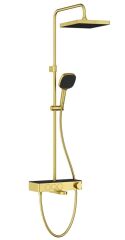 VitrA A4731025 Core Square Termost.Banyo Bataryalı Duş Sist.Fırça Altın