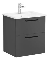 Vitra Root Flat 68269 Lavabo Dolabı,Çift Çekmece.60cm M.Fırtına Gri.