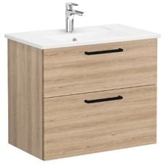 Vitra Root Flat 66302 Lavabo Dolabı,Çift Çekmece.80cm Doğal Meşe
