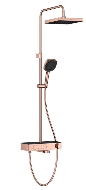 VitrA A4731029 Core Square Termost.Banyo Bataryalı Duş Sist.Soft Bakır