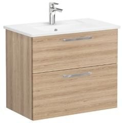 Vitra Root Flat 66302 Lavabo Dolabı,Çift Çekmece.80cm Doğal Meşe