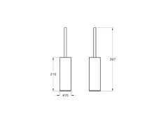 VitrA A44893 Origin Tuvalet Fırçalığı, Yerden, Krom