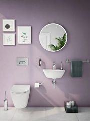 VitrA A44893 Origin Tuvalet Fırçalığı, Yerden, Krom