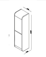 Lineart La Vie Boy Dolabı Sahra+Ceviz