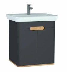 Vitra 60805 Sento Lavabo Dolabı 65 Cm Kapaklı Mat Antrasit