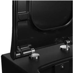 Vitra 130-483R009 Sento İnce Klozet Kapağı Mat Siyah Yavaş Kapanır