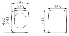Vitra 132-070R009 Metropole Slim Klozet Kapağı Parlak Siyah Yavaş Kapanır