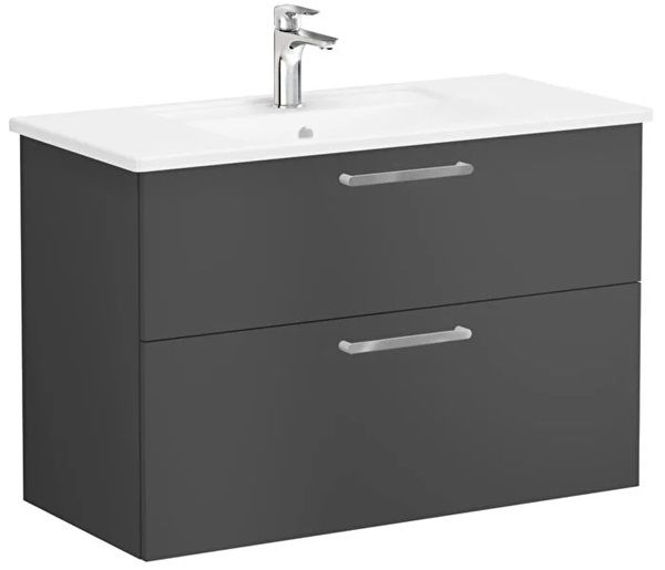 Vitra Root Flat 68308 Lavabo Dolabı,Çift Çekmece.100cm M.Fırtına Gri