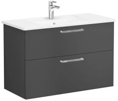 Vitra Root Flat 68308 Lavabo Dolabı,Çift Çekmece.100cm M.Fırtına Gri