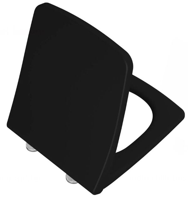 Vitra 132-483R009 Metropole Slim Klozet Kapağı Mat Siyah Yavaş Kapanır