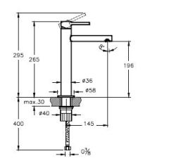 VitrA Origin A4255736 Çanak Lavabo Bataryası, Mat Siyah