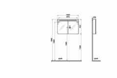 Vitra 60897 Sento Aydınlatmalı Dolaplı Ayna 100 Cm Açık Meşe