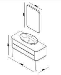 Lineart La Vie 120 cm Banyo Dolabı + Ledli Ayna
