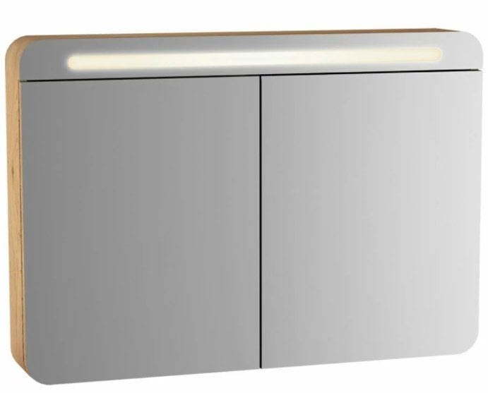 Vitra 60897 Sento Aydınlatmalı Dolaplı Ayna 100 Cm Açık Meşe