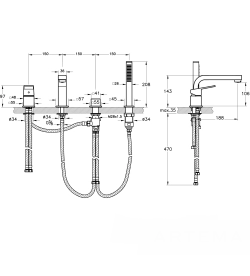 Artema A4359024 Minimax Square Küvet Bataryası F.Bakır