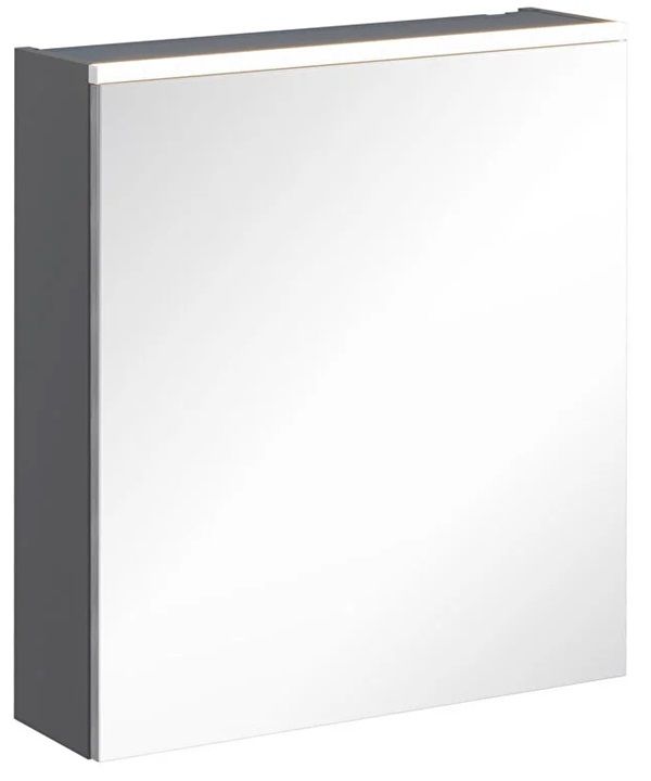 Vitra 67563 Core Aydınlatmalı Dolaplı Ayna 60 Cm M.Fırtına Gri(Sol)