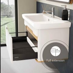 Vitra 60820 Sento Lavabo Dolabı 100 Cm Tek Çekm.Mat Antrasit