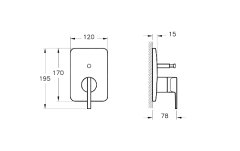 Vitra A4228623 Suit U Ankastre Banyo Bataryası Sıva Üstü Altın