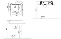 Vitra Liquid Çanak Lavabo 60 cm Beyaz