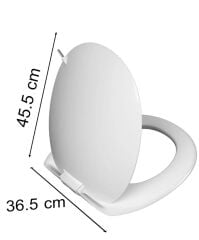 VitrA 166-003-109 İstanbul Klozet Kapağı Parlak Beyaz Yavaş Kapanır Led Aydınlatmasız