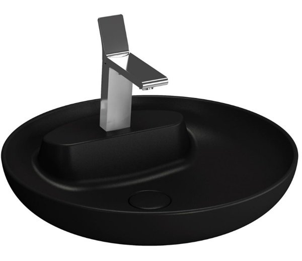 VitrA 5880B483-0563 Memoria Tezgah Üstü Çanak Lavabo 50 cm Mat Siyah
