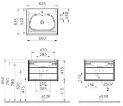 Vitra 61219 Frame Lavabo Dolabı, 60 cm,Mat Bej Etajerli Lavabolu, Mat Bej
