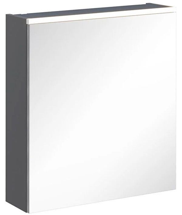Vitra 67584 Core Aydınlatmalı Dolaplı Ayna 60Cm Mat Fırtına Gri(Sağ)