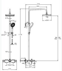 Artema A47304 Base Square Termostatik Banyo Bataryası